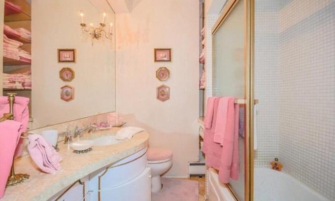 Kúpeľňa v ružovej.