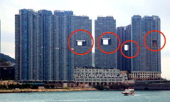"Netesné" mrakodrapy postavené v Hongkongu.