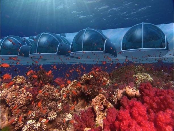 Podvodné hotel v súostroví Fidži. | Foto: s-media-cache-ak0.pinimg.com.