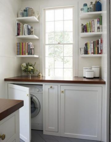 Ako krásne usporiadané práčku v kúpeľni: 6 chytré nápady