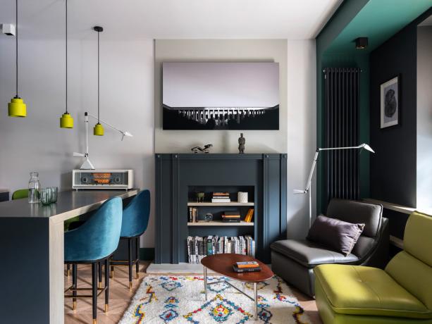 Green spálne, kuchyne a strop: Štýlový odnushka 38 m²