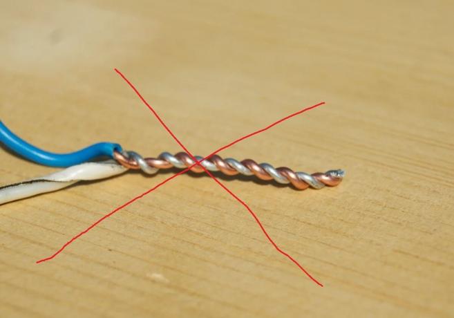 Konvenčné Twist hliníkové a medené drôty nemožno vykonať!