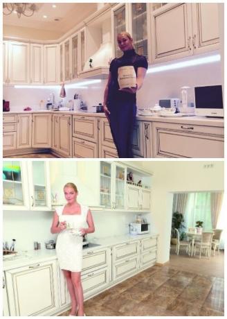 Anastasia Volochkova v jej kuchyni.
