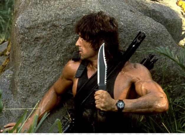 Nôž John Rambo, hrdina Militantům 1980 a 1990. | Foto: ru.kisspng.com. 