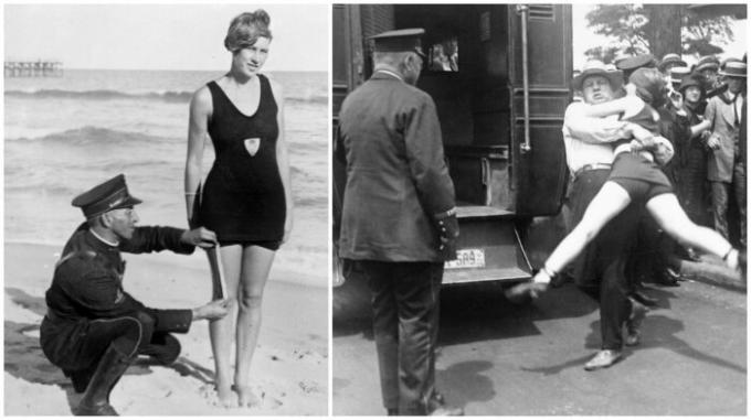 Ženy v "neslušné" plavky by mali byť zatknutý! (Th 1920, USA). 