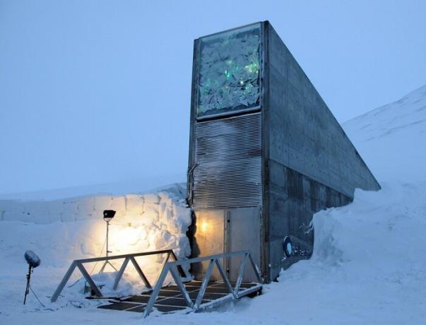Svalbard Global Seed Vault na Špicbergoch.
