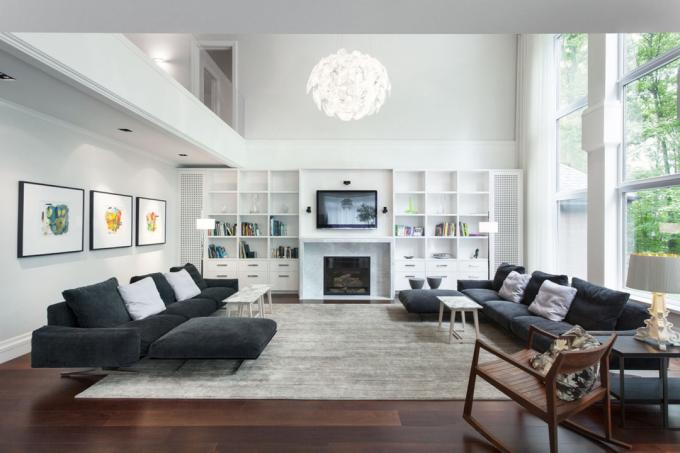 Moderný dizajn obývacej izby