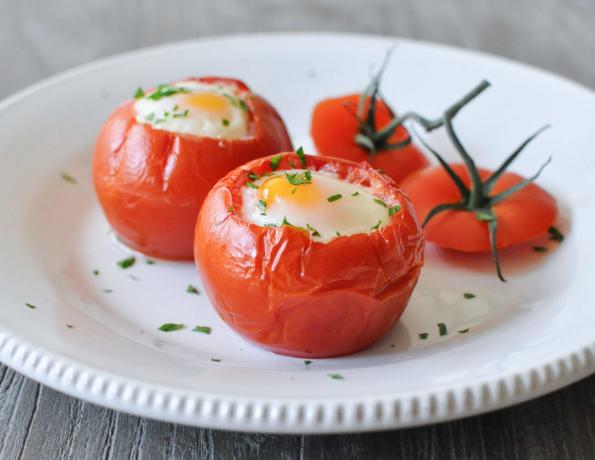 Miešané vajcia s paradajkami
