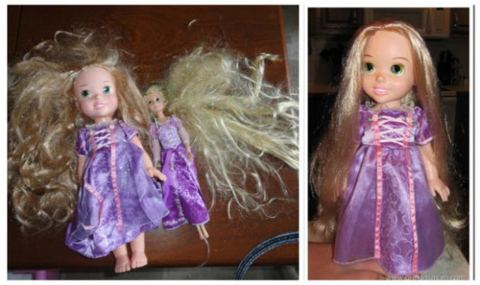 Ako rozmotať vlasy a bábiky obľúbené hračky späť na pôvodnej podobe