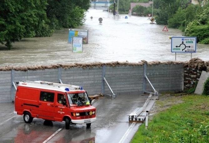 Pohyb vody presmerovaný na druhú stranu.