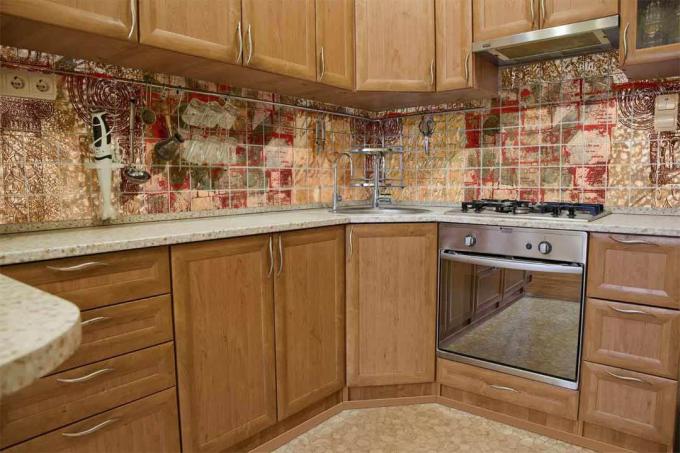 mozaikový panel pre kuchyňu