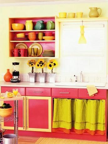 Kuchyňa, ktorá hrá jasnými farbami - úžasná!