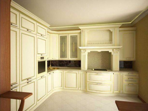 Klasický interiér kuchyne (42 fotografií)